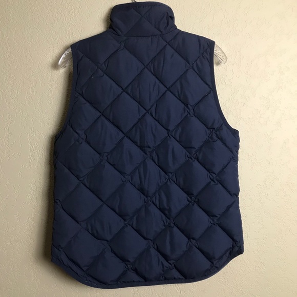 J. Crew Down Puffer Vest Navy Blue Size Small - Picture 2 of 7